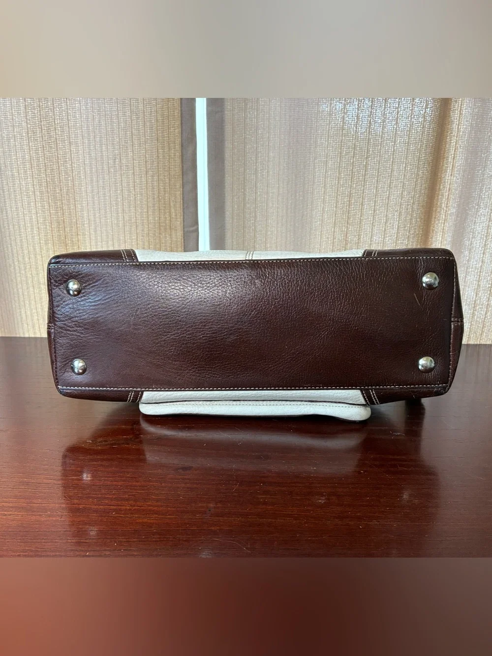 Coach Hampton Buckle Leather Shoulder Bag